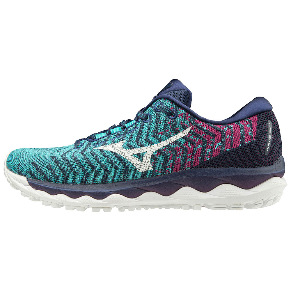 Sapatilhas Running Mizuno WAVE SKY WAVEKNIT 3 - Mulher - Azuis/Roxo - YMIGB5983